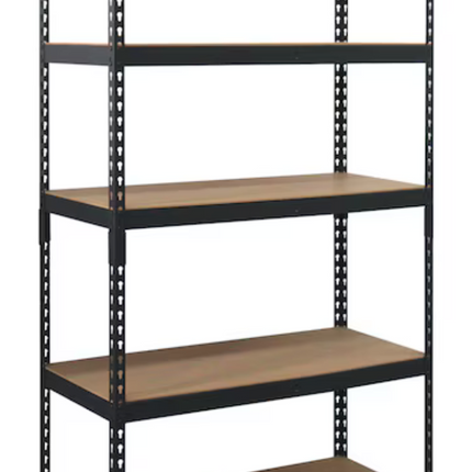 40-in W x 20-in D x 72-in H 5 -Tier Black Metal Utility Shelving Unit