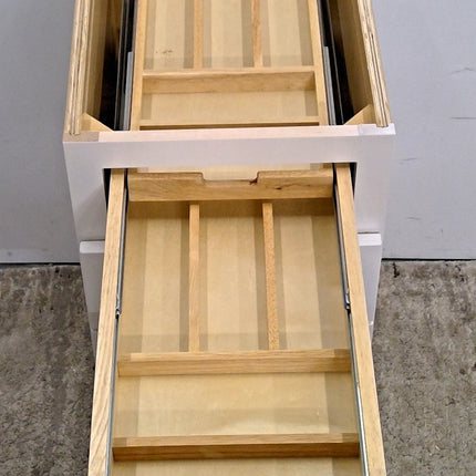 15" White 4-Drawer Plywood Base Cabinet