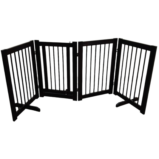 Freestanding Wooden Pet Gate, front