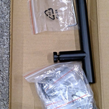 32" x 70" Pivot Shower Door with Black Hardware
