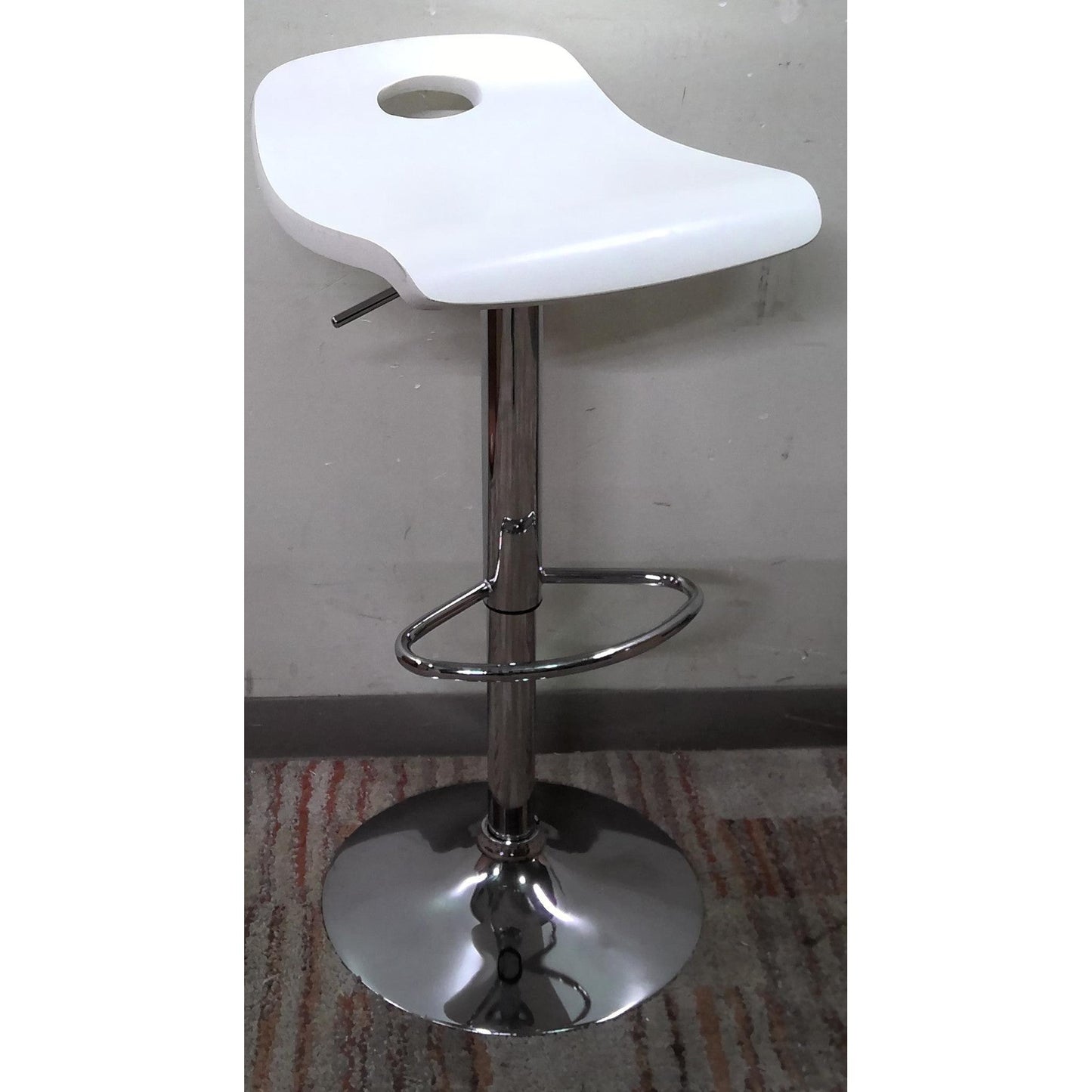 White and Chrome Barstool