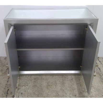 Silver Mirror Top Cabinet