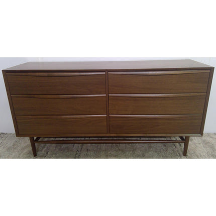 6-Drawer Walnut Double Dresser