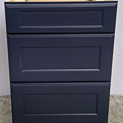 24" Blue 3-Drawer Base Cabinet