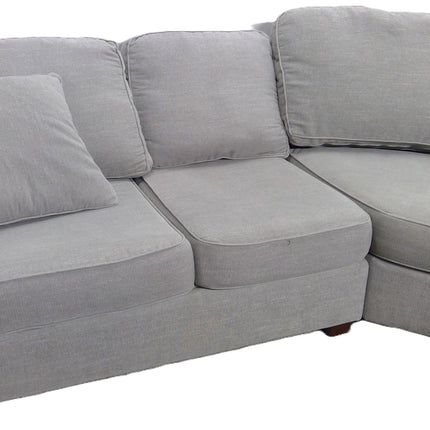 3-Piece Gray L-Shaped Sectional Sofa