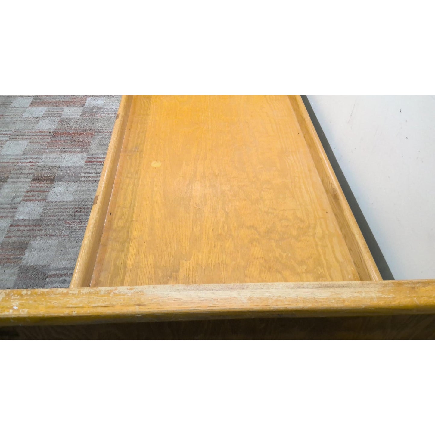 Twin Wood Bed with Drawers