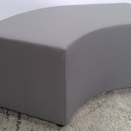 Gray Curved Ottoman