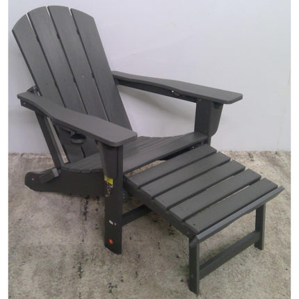 Gray HDPE Adirondack Chair with Cup Holder (Added 07/29/2026)