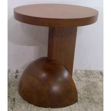 16" Round Smoked Oak Side Table (Added 08/01/2026)