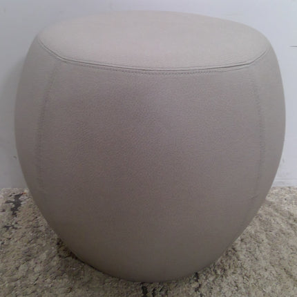 Gray Round Ottoman