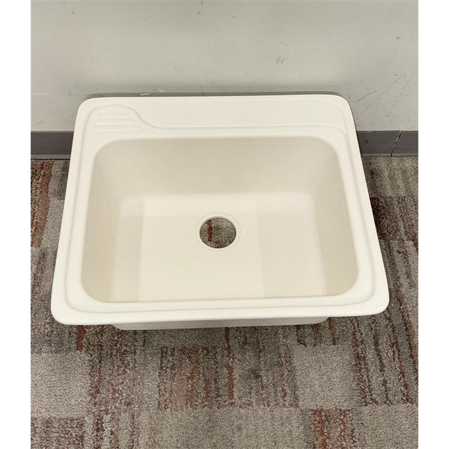 White Elkay Single Bowl Drop-in Sink
