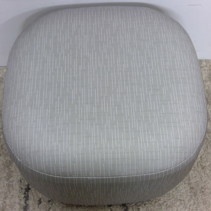 25" Square Gray Rolling Ottoman