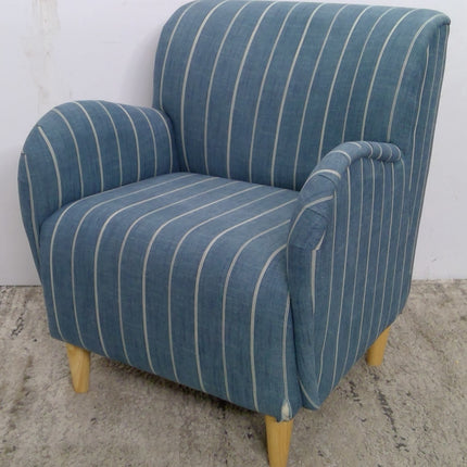 Blue Striped Armchair