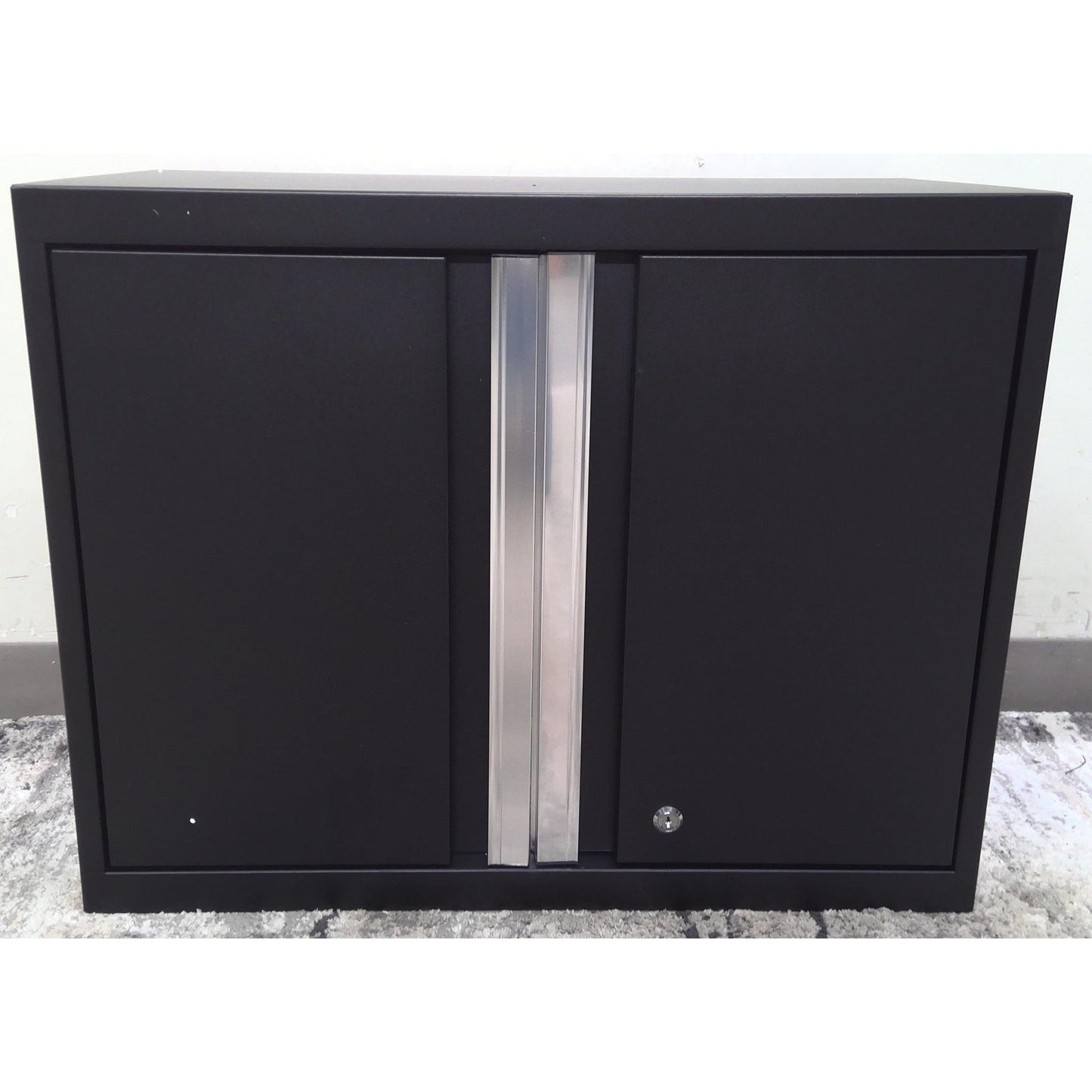 28" Black Steel Upper Cabinet