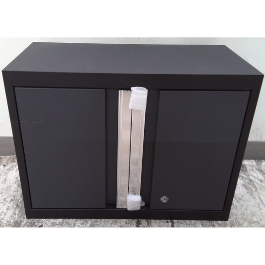 24" Black and Gray Steel Upper Cabinet