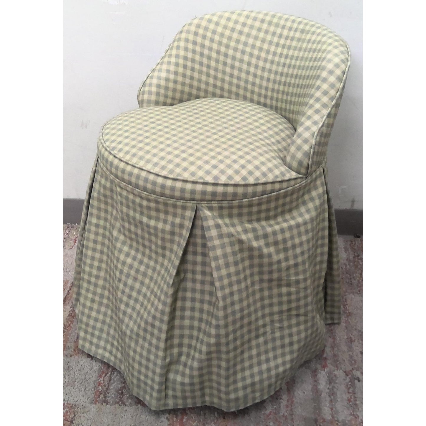 Green Plaid Teen Vanity Chair