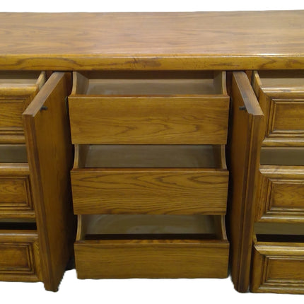 68" 9-Drawer Wood Dresser with 2 Mirrors
