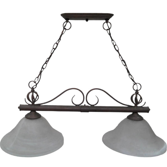 40" 2-Light Island/Billiard Fixture in Aged Bronze