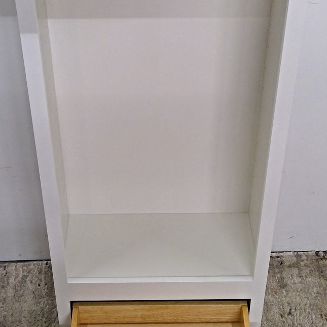24" x 60" White Open Cabinet with Bottom Drawer