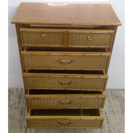 36" x 48" Dresser with Wicker Pattern Drawers
