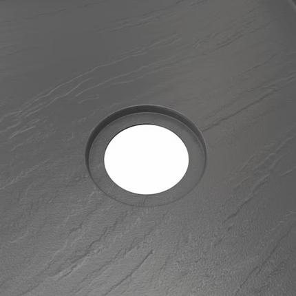 32-in W x 60-in L Right Stone Texture Gray Rectangle Single Shower Pan Base