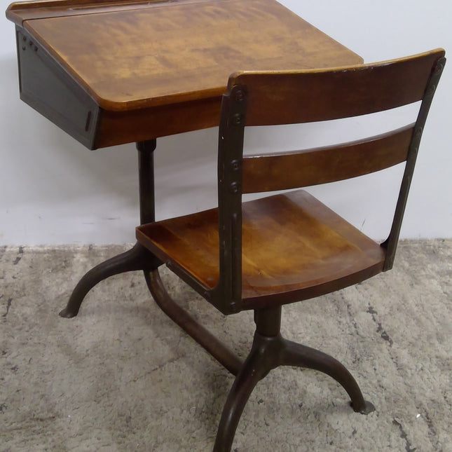Vintage Industrial Child's School Desk