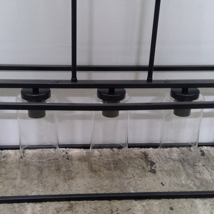 5-Light Black Rectangular Hanging Kitchen Island Light