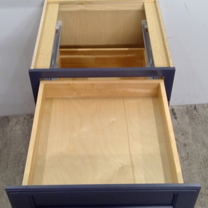 24" Blue 3-Drawer Base Cabinet