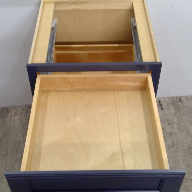 24" Blue 3-Drawer Base Cabinet
