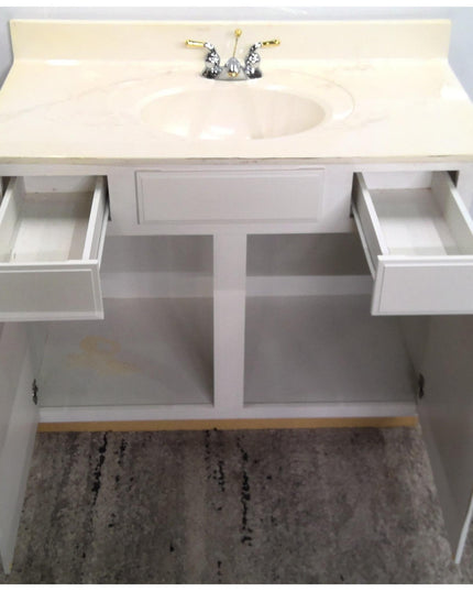 44" White Vanity