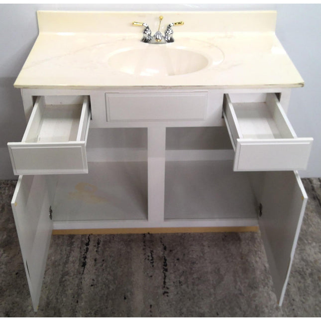 44" White Vanity