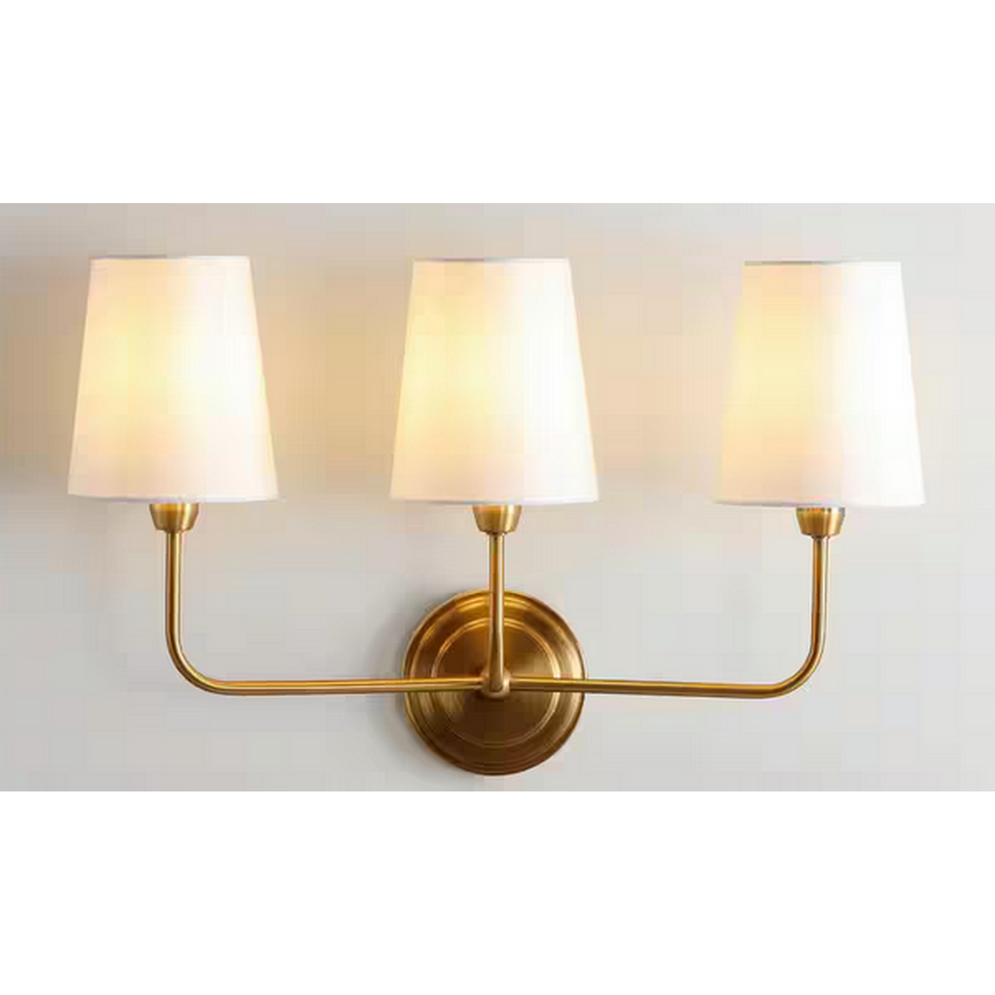 3-Light Brass Gold Indoor Sconce