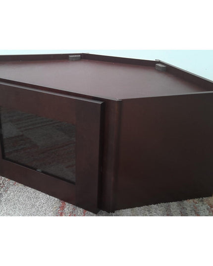 24" Glass Door Espresso Upper Corner Cabinet RTA