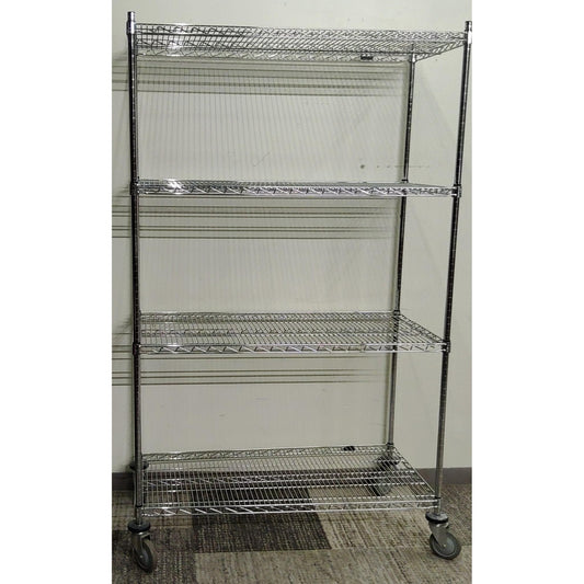 48" Rolling Wire Shelving Unit