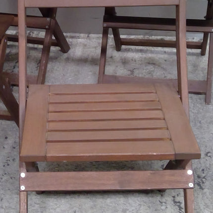 Outdoor Wood Dining Table with 4 Foldable Chairs