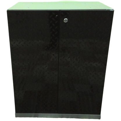 24" x 30" Black Diamond Plate Steel Wall Cabinet