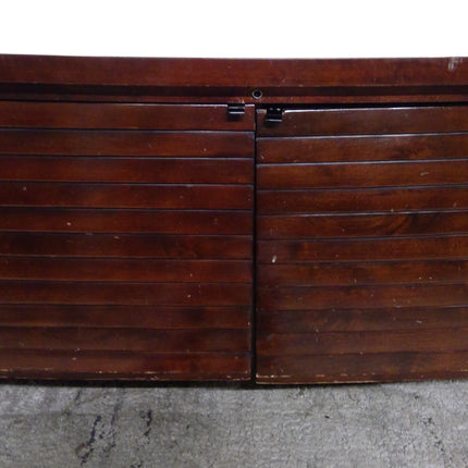 84.5" Dark Brown Wood Media Console