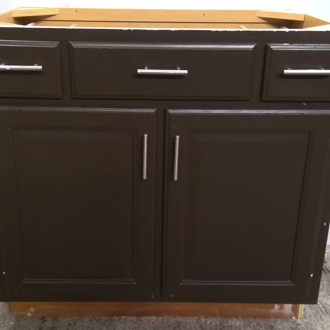 36" Brown Sink Base Cabinet