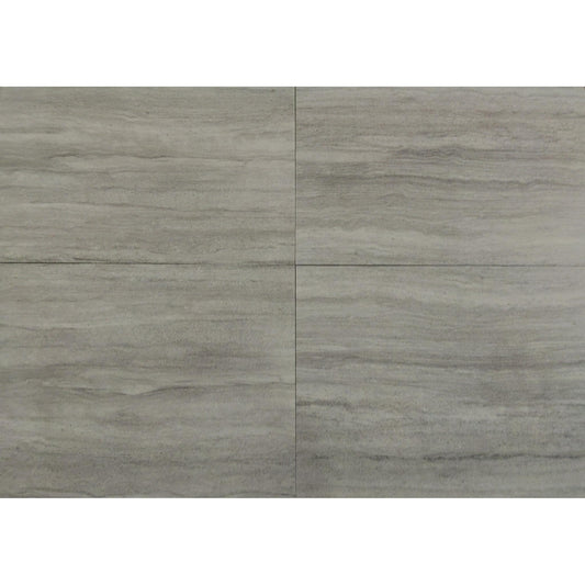 52 Square Feet of Gray Vinyl Tile Flooring