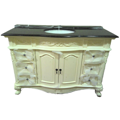 48" Single-Sink Antique White Vanity with Granite Stone Top