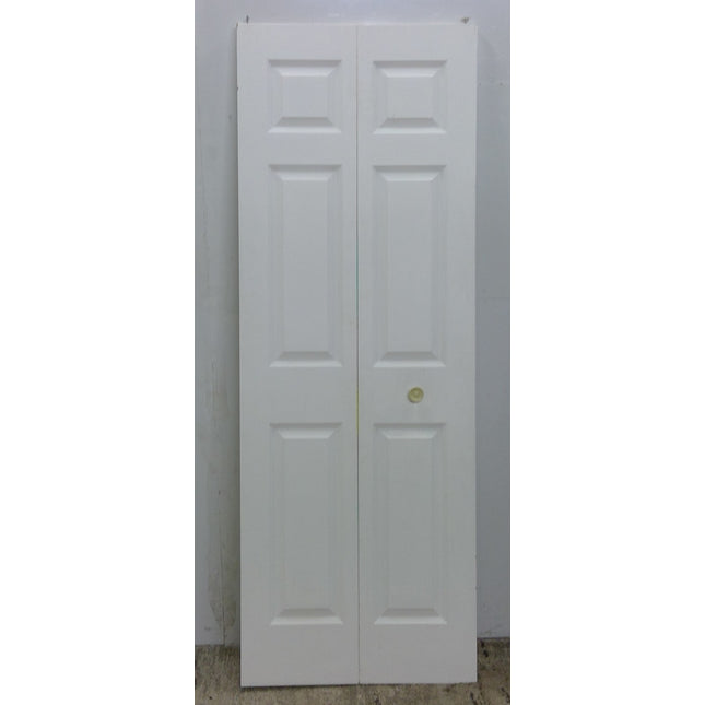 28.5" x 79" White Bifold Closet Door