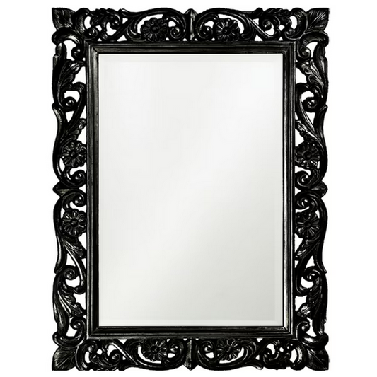 Chateau 42 X 31 inch Glossy Black Wall Mirror