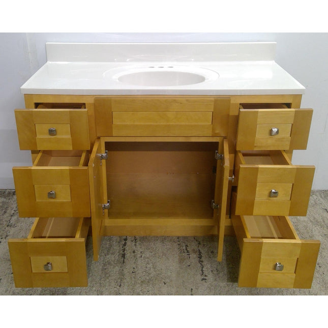 49" Bathroom Vanity with Cultured Marble Top