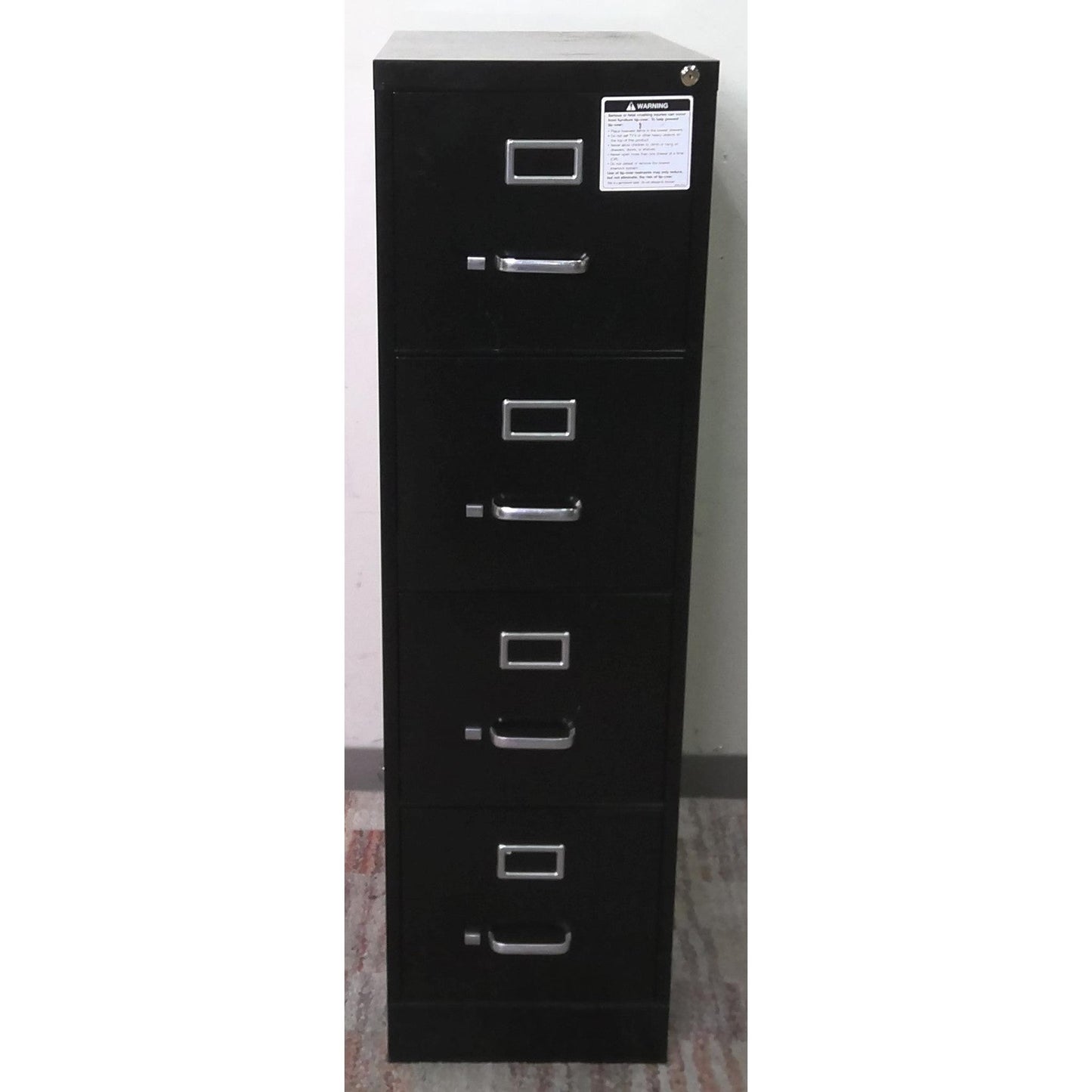 Black 4-Drawer File Cabinet