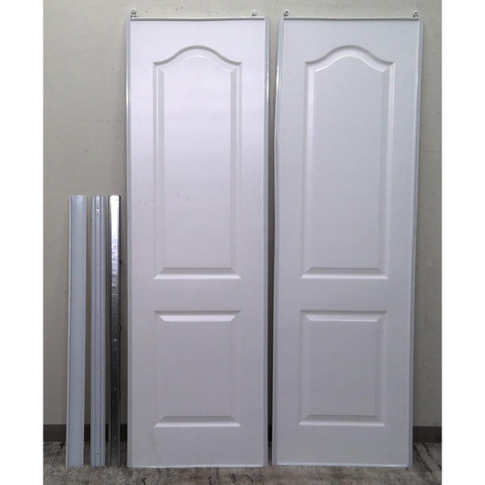 48-in x 80-in White 2-panel Prefinished MDF Savona Sliding Closet Door