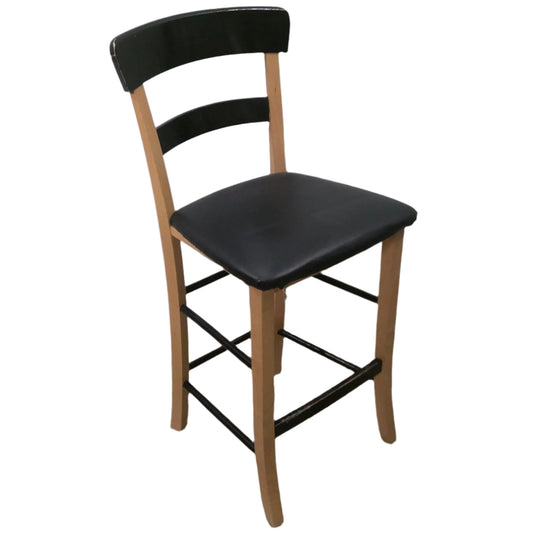 Counter-Height Vinyl Barstool, front left