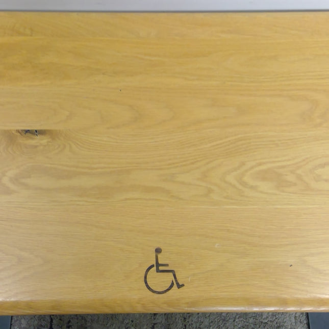41" Cafe Table with Wood Top and Metal Legs